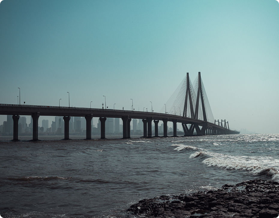 Inspired by the colours of mumbai sea link